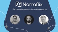 Das Gründungsteam von Narraflix (von links): Nacira Richi, Dr. Tobit Esch und Sören Böckmann.