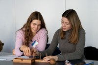 Im Informatik-Workshop lösten die Schülerinnen das bekannte Rätsel „Die Türme von Hanoi“