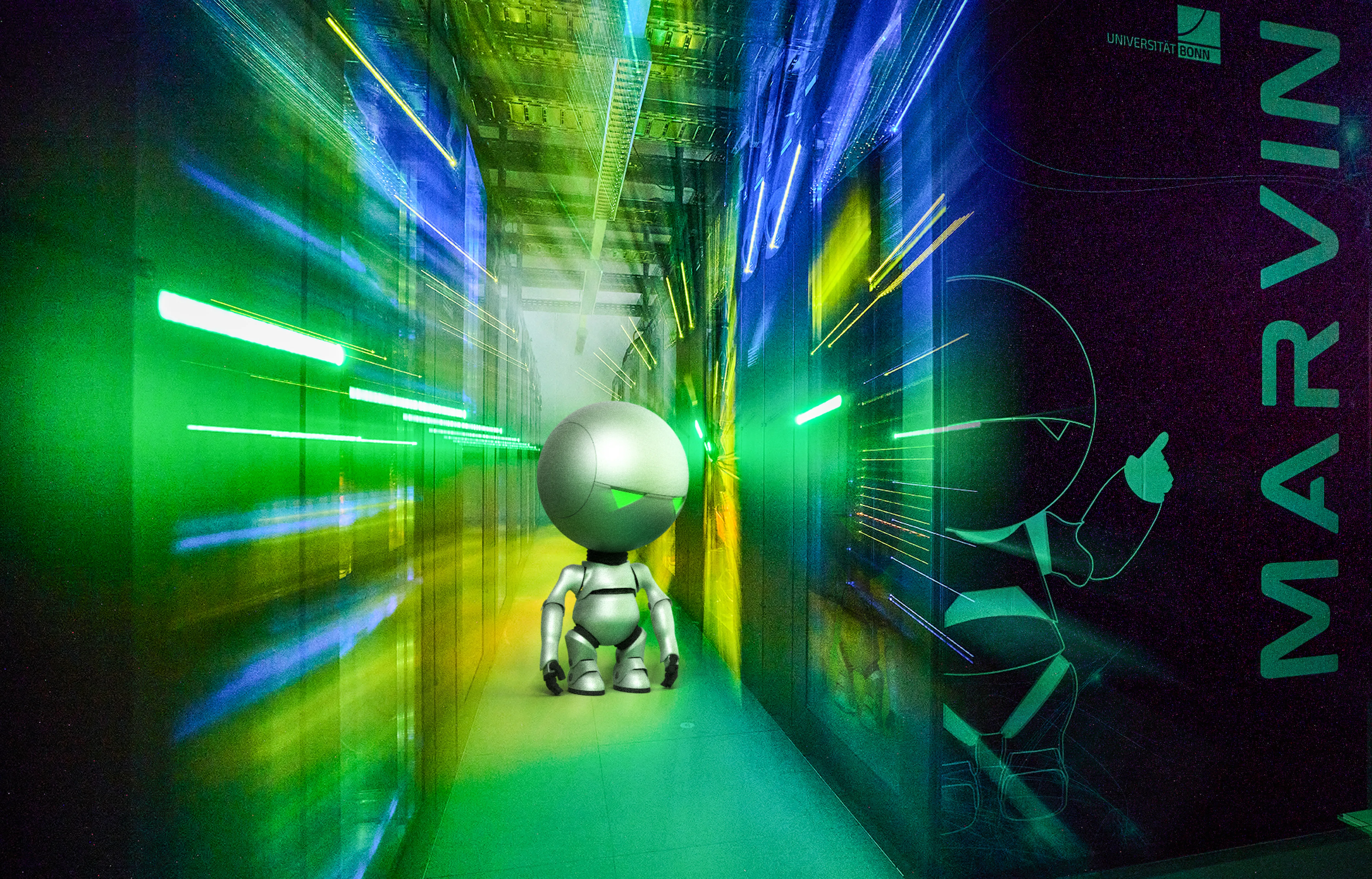 42+10: Seit einem Jahr unterstützt der Supercomputer Marvin am Hochschulrechenzentrum Wissenschaftler*innen bei interdisziplinären Forschungsfragen.