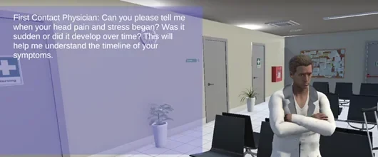 Simulation eines Arztgesprächs mit einem Avatar