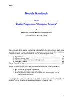 Modulhandbuch Master Computer Science SoSe 2008