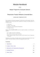 Modulhandbuch Master Computer Science WiSe 2015/2016