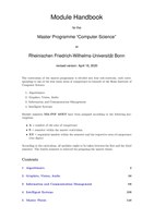 Modulhandbuch Master Computer Science SoSe 2020