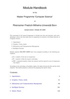 Modulhandbuch Master Computer Science WiSe 2020/2021