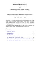 Modulhandbuch Master Cyber Security WiSe 2023/2024