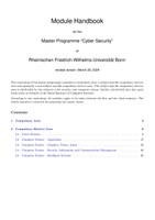 Modulhandbuch Master Cyber Security SoSe 2024