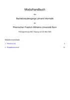 Modulhandbuch Bachelor Lehramt Informatik SoSe2025