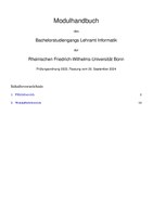 Modulhandbuch Bachelor Lehramt Informatik WiSe 2024/2025