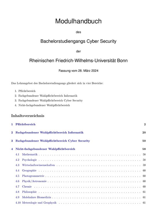 Modulhandbuch Bachelor Cyber Security SoSe 2024