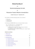 Modulhandbuch Bachelor Informatik WiSe 2018/2019
