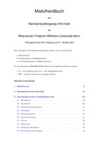 Modulhandbuch Bachelor Informatik WiSe 2023/2024