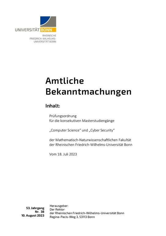 Prüfungsordnung Master 2023