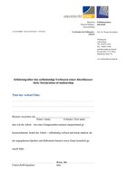 thesis authorship declaration