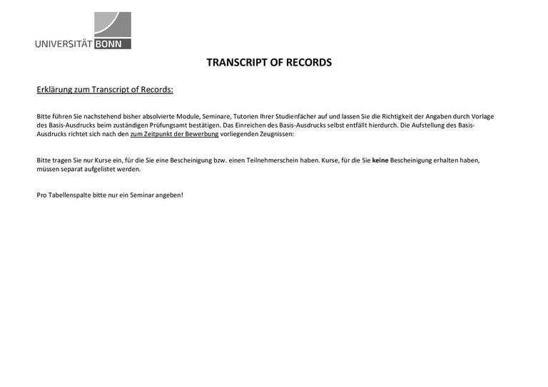 transcript of records