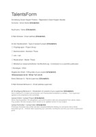 Talents Form Test