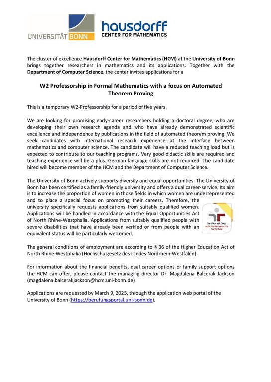 02. W2 Professorship in Formal Mathematics with a focus on Automated Theorem Proving.pdf