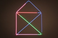 A colorful laser graphic is created
