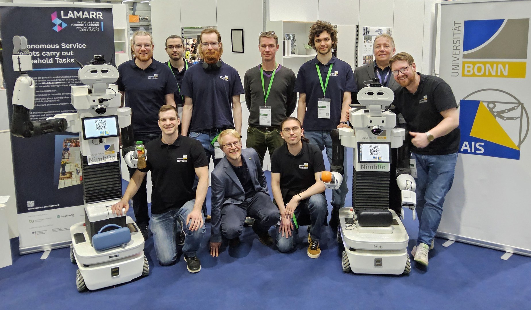 The NimbRo@Home team from the Institute of Computer Science Bonn has defended its title in the German Open competition for household robots.
