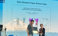 Paul Rötzer receives the certificate for the ‘Best Student Paper Runner-Ups’ award at CVPR 2024.